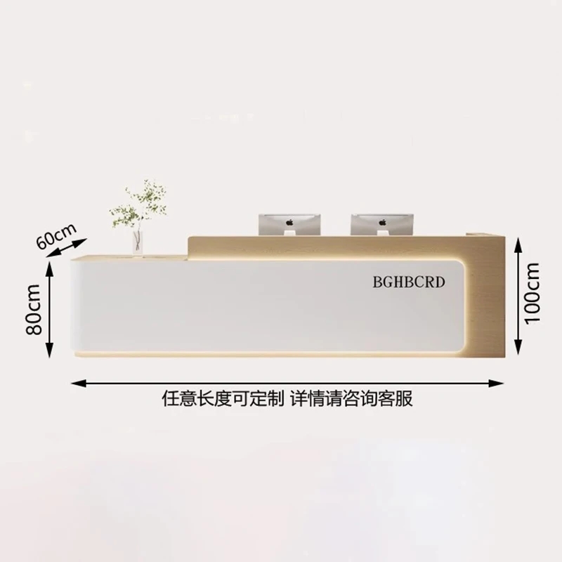 Customized Reception Desks Classic Trendy Design Premium Reception Desks Unique Style Tresen Rezeption Commercial Furniture