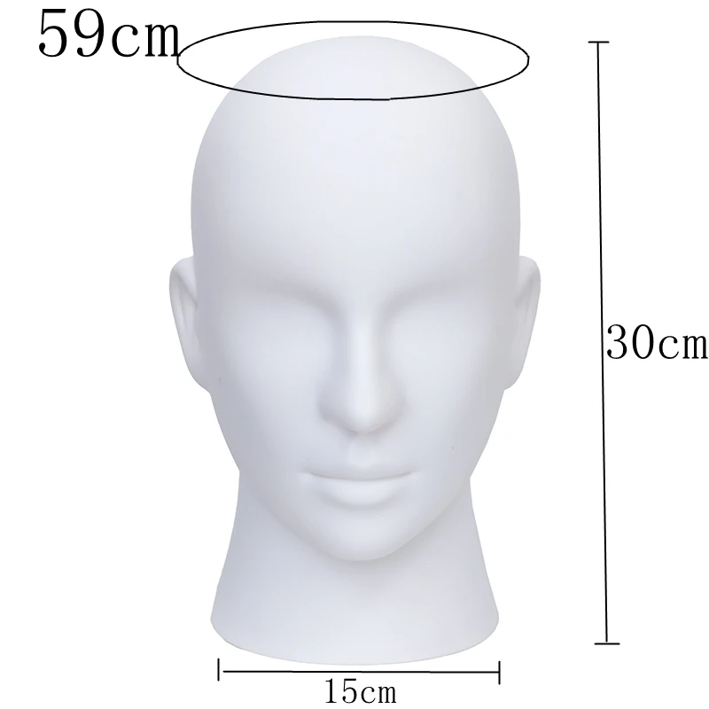 Male Mannequin Head Display Props for Wig Hat VR Glasses Accessories Model Fake Head