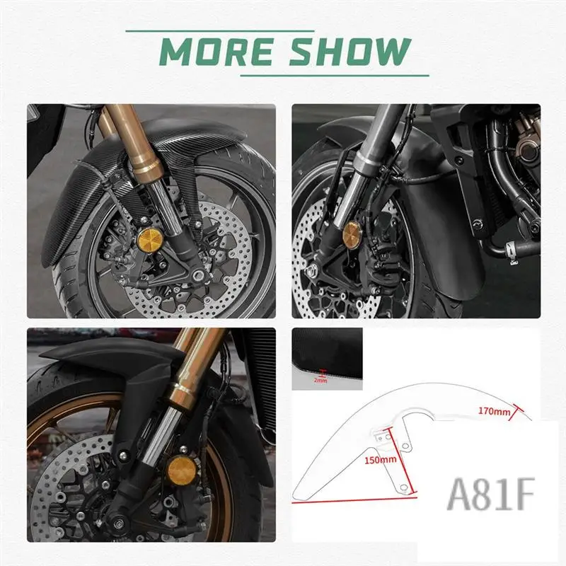 

Motorcycle Accessories Front Wheel Hugger Fender Mudguard Mud Splash Guard For Honda CB650R CBR650R 2019-2022