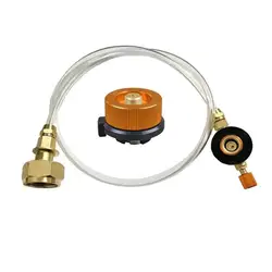 Outdoor Camping Kompor Gas Propane Refill ถัง Coupler อะแดปเตอร์แก๊สแท่นชาร์จแบตเตอรี่