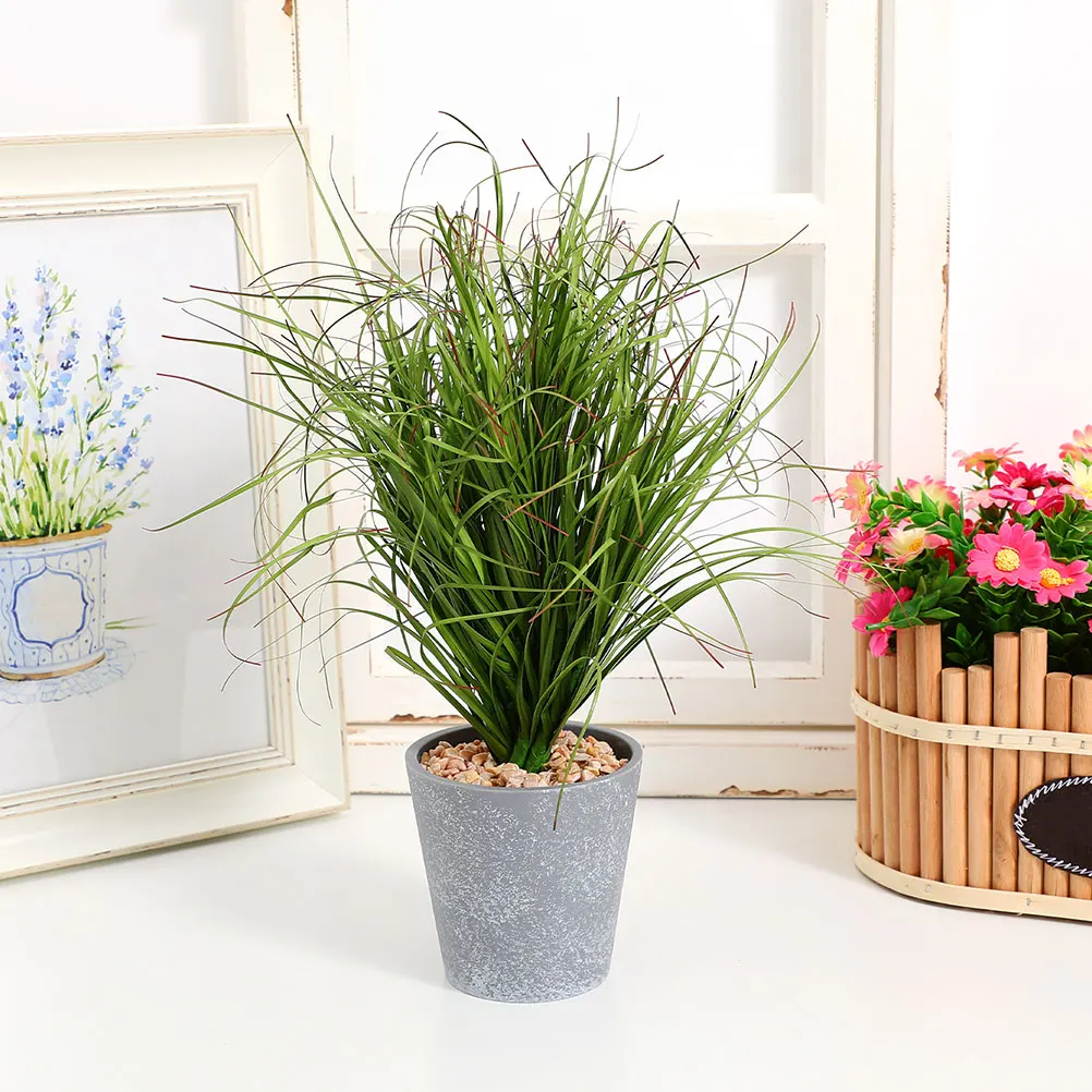 

24pcs Artificial Shrubs Plants Indoor Fake Grass For Outdoor Decoration High Grass Faux Plants For Office Home Garden Hotel