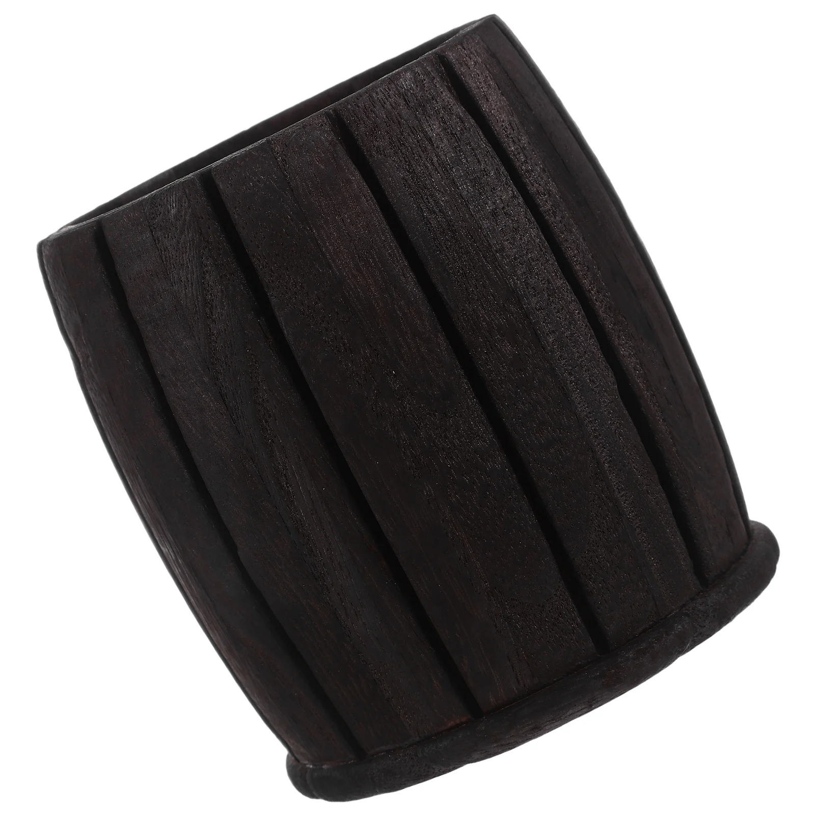 

Wood Pen Pencil Holder Torched Paulownia Desk Organizer Storage Box Vintage Makeup Brush Pen Holder Pencil Stand