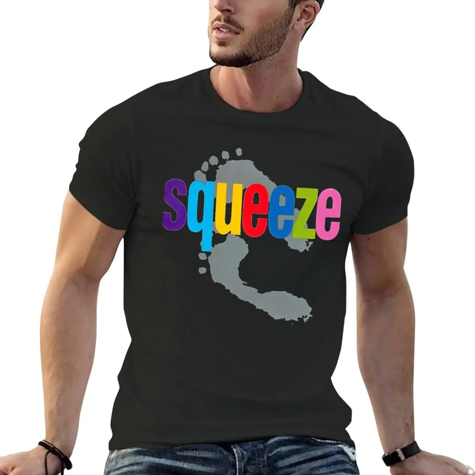 Squeeze T-shirt cute clothes summer tops vintage clothes men clothing