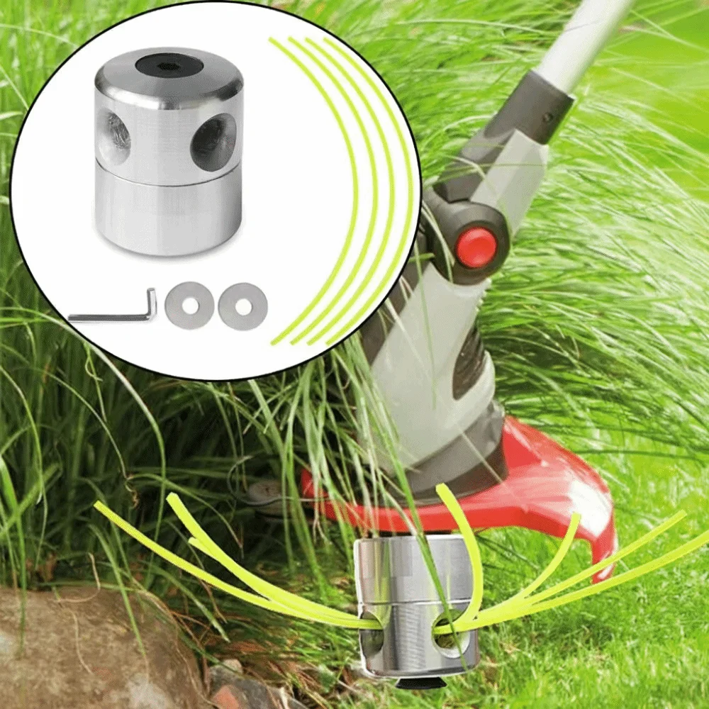 Cylindrical Shape Grass Trimmer Head Aluminum Electric Trimmer Parts Brush Cutter Lightweight Wear-resistant Strimmer Lawn Care