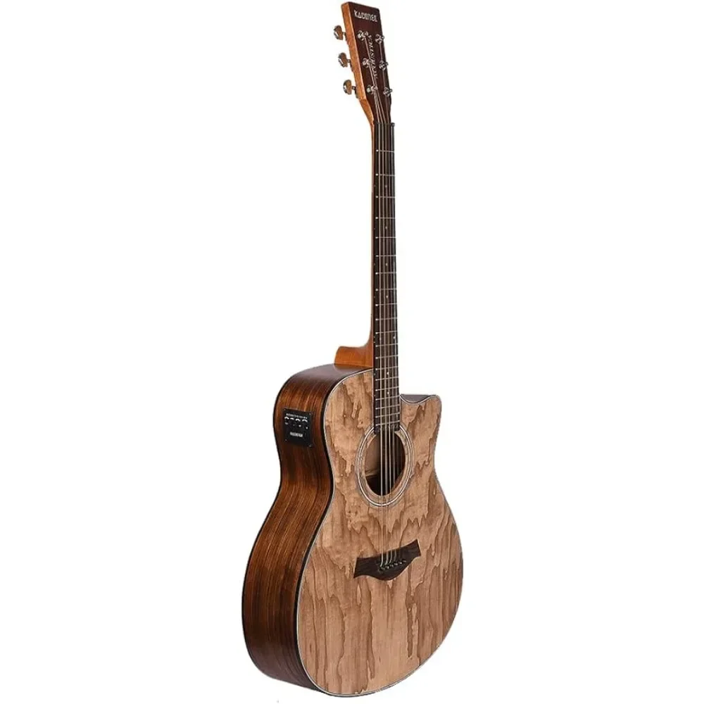 

Electric Acoustic Guitar (Ash Wood) - Semi Acoustic Guitar with Tuner - Electro Guitars for Beginners&Professionals Freight free