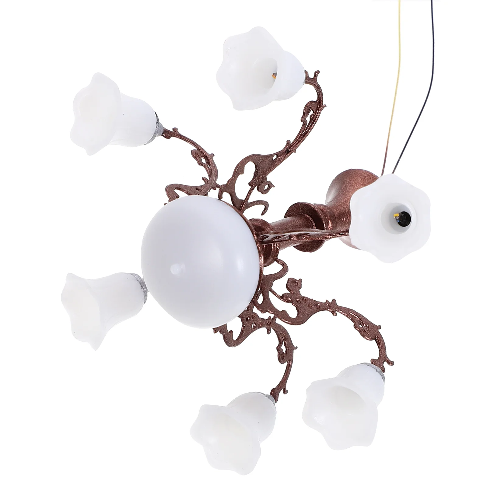 

LED Light Wall Decor Model Chandelier Small House Miniature Living Room Pendant Lights