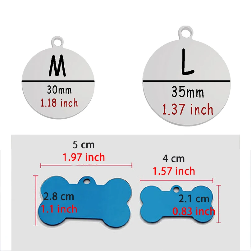 Personalized Pet Service dog ID tag Stainless Steel Keyring Charm Pet Name Collar for Dog Cat Puppy Pendant Pet Products