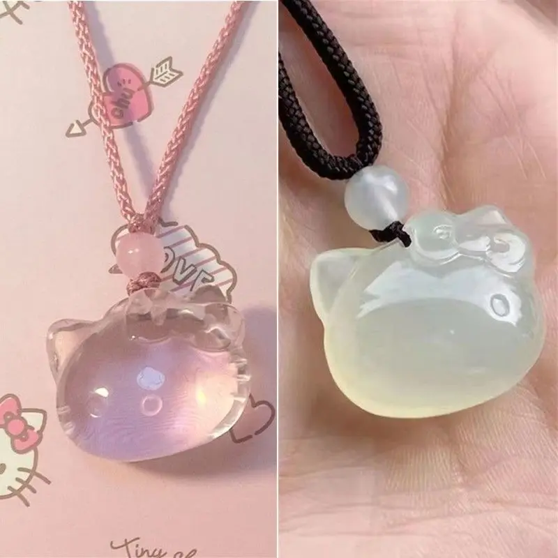 Lindos personajes de dibujos animados Hello kitty color-lavable collar ins temperamento simple cadena de clavícula lindo regalo de vacaciones al por mayor