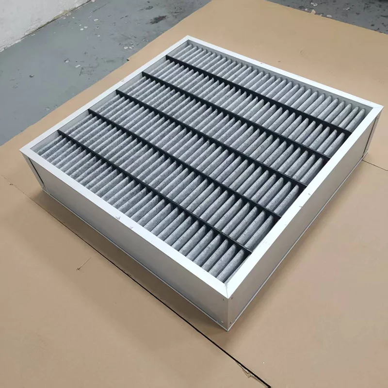 Activated carbon chemical filter plate acid removal primary chemical filter