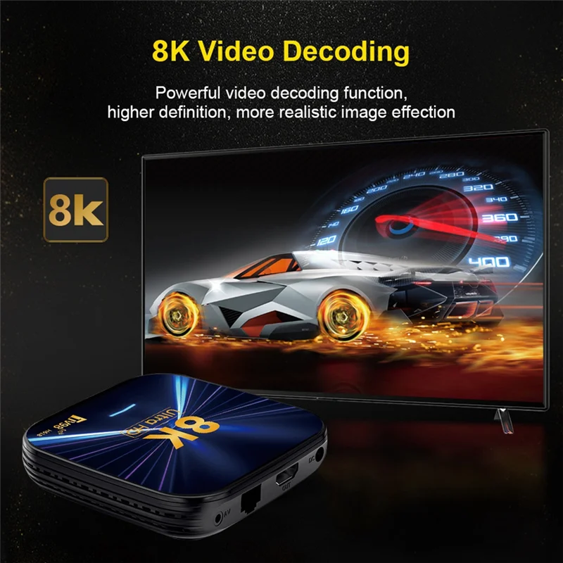 AA87 Android TV Smart Box TV98 Allwinner H618 Media Player Dual Wifi 2.4G & 5G TV Box EU Plug