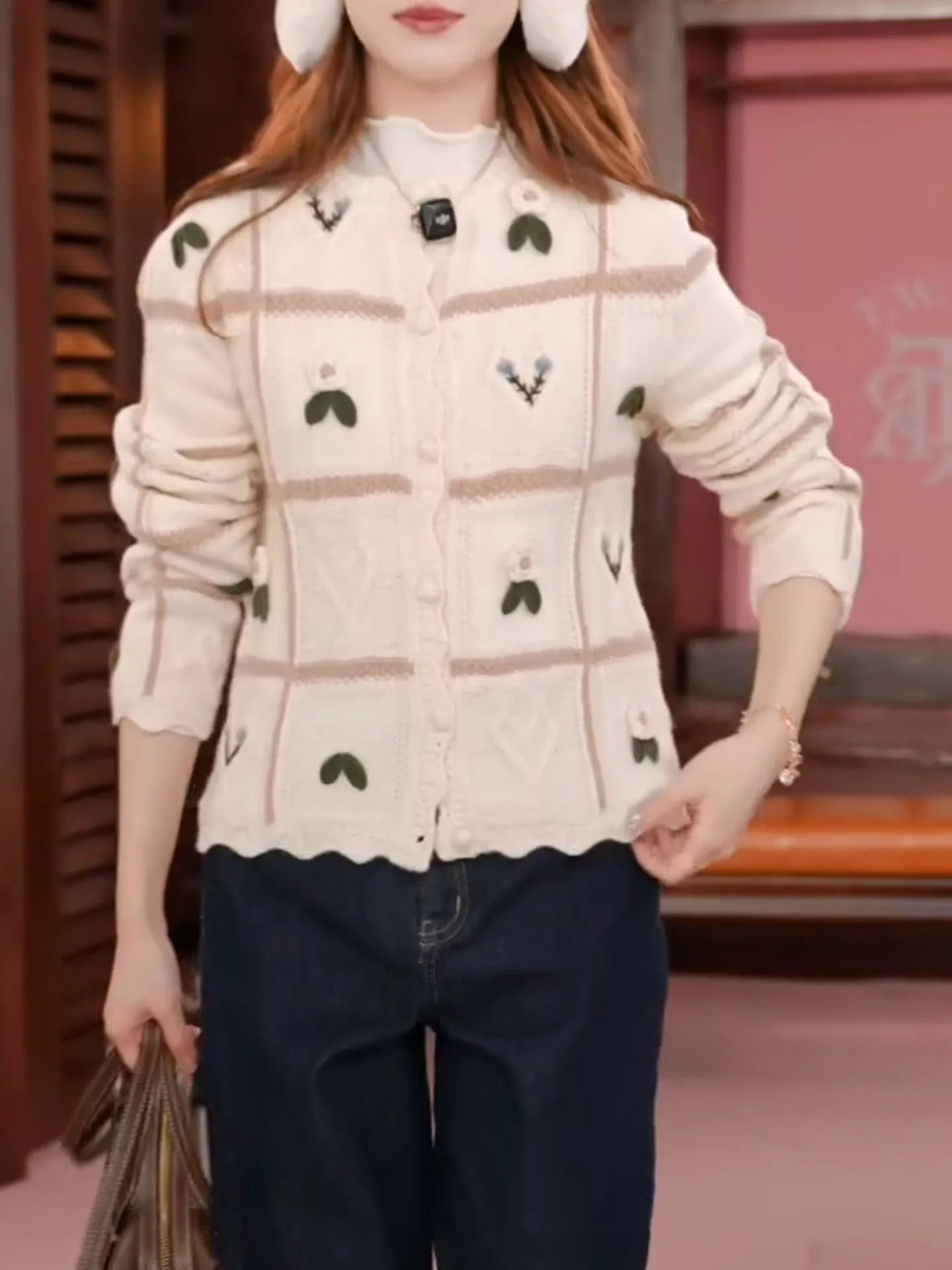 

Корейский стильный утепленный кардиган для женщин больших размеров, осенне-зимняя новинка, стройнящий топ, теплый, с длинными рукавами