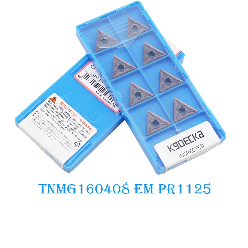 

10PCS TNMG160404 EM PR1125 High Quality Carbide Insert CNC lathe External Turning Tool Insert For Stainless Steel