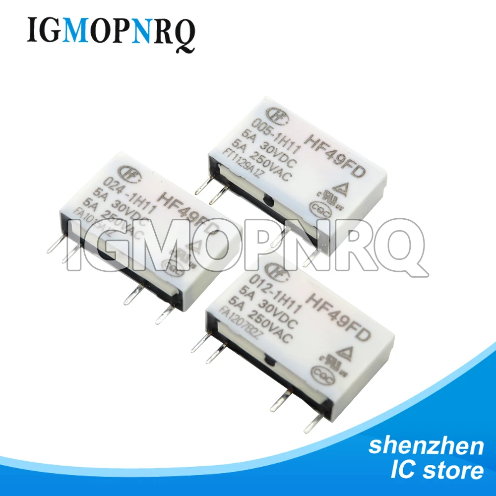 2PCS HF49FD-005 HF49FD-012-1H11 HF49FD-024-1H1 Industrial electronic circuit board DIY Relay 1012 024 1H11 4pin 5A 5V 12V 24V