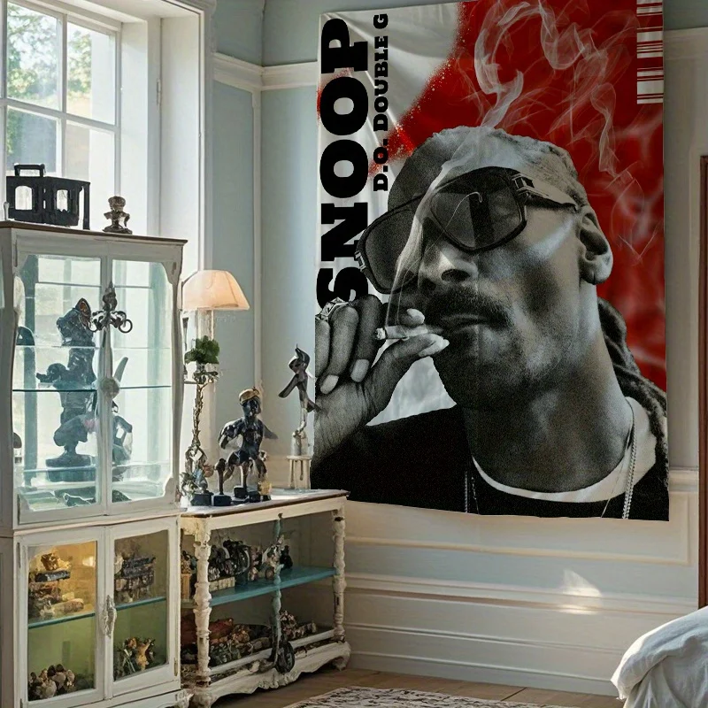 Customize SNOOP D O DOUBLE G Smoke Style Poster Tapestry - Durable, Wrinkle-Resistant, And Easy to Hang - Perfect for Game Rooms