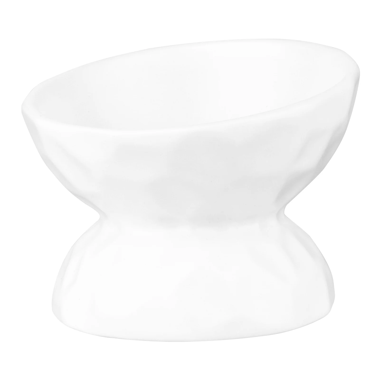

Elevated Cat Food Bowl with Tilted Design Anti-Spill Pet Feeder for Cats Small Dogs High Base Ceramic Pet Eating Bowl