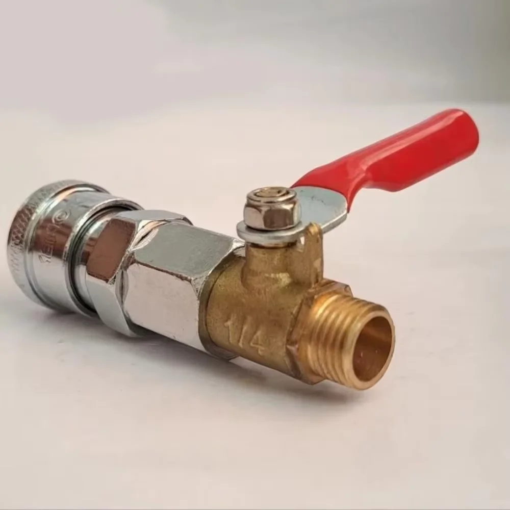 1Pcs SF20 Quick Coupler Silver 1/4 inch Air Compressor Connector No Tools Needed Alloy Quick Connect Adapter