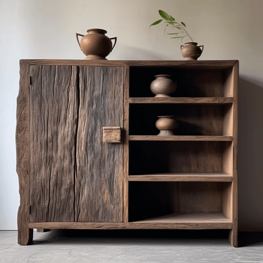 

Side cabinet Display cabinet Solid wood storage rack