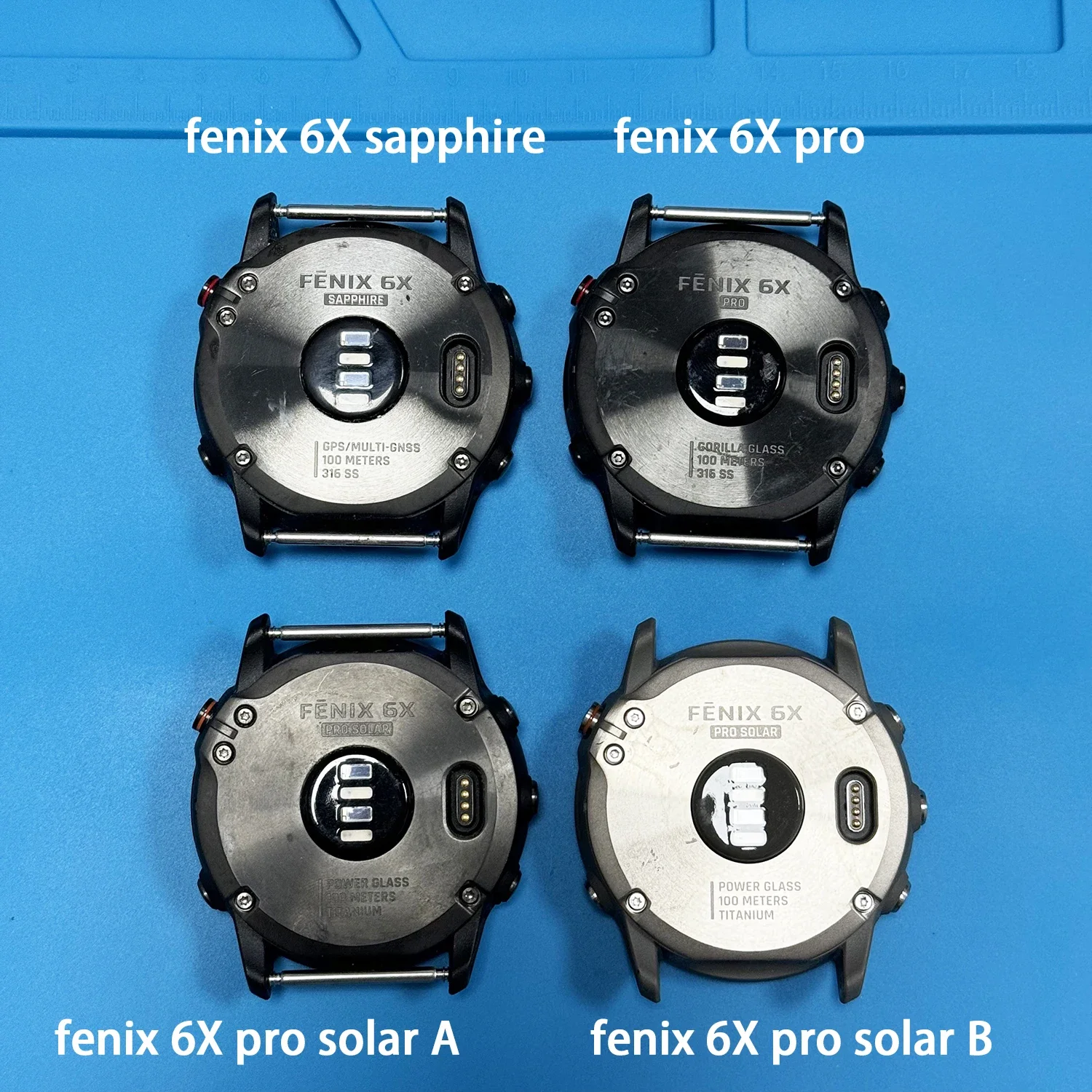 Back Cover with Heart Rate Sensor Fits GARMIN Fenix 6X Pro Pro Solar Sapphire Charging Contacts Repair