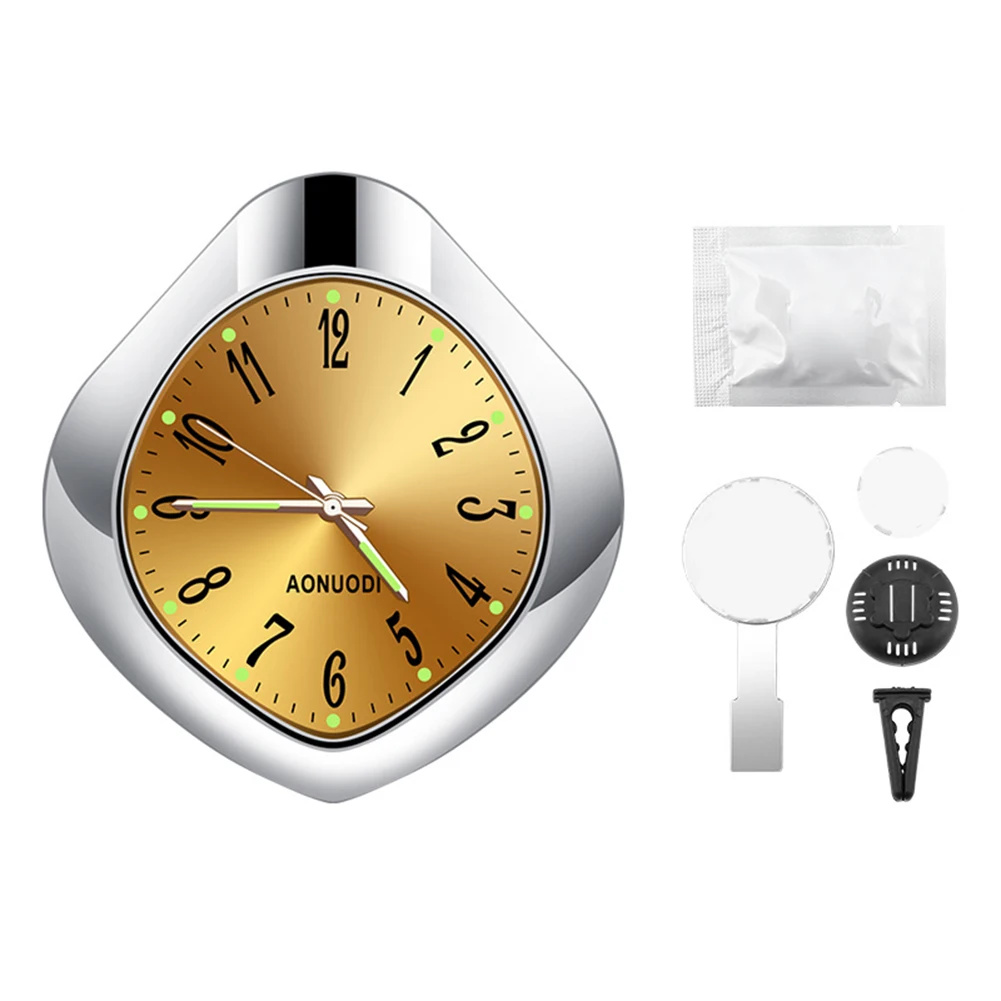 

Компактные электронные кварцевые автомобильные часы с ночной видимостью и ароматерапией, идеально подходящие для любой приборной панели