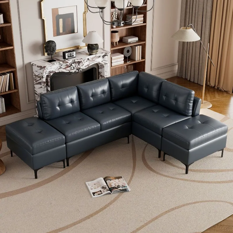 Leather Art Sofa Sofa Living Room Small Apartment Simple Now Office Business Reception Clothing Store 4