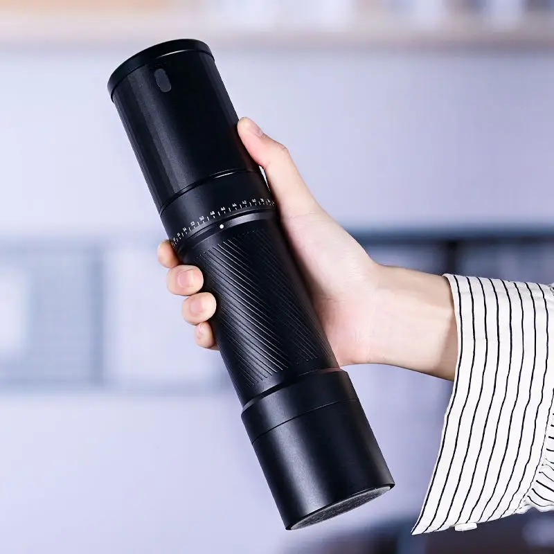 Portable 60 Level Coarse and Fine Adjustment Stainless Steel Burr Manual & USB Electric Manual Coffee Grinder for Home Use