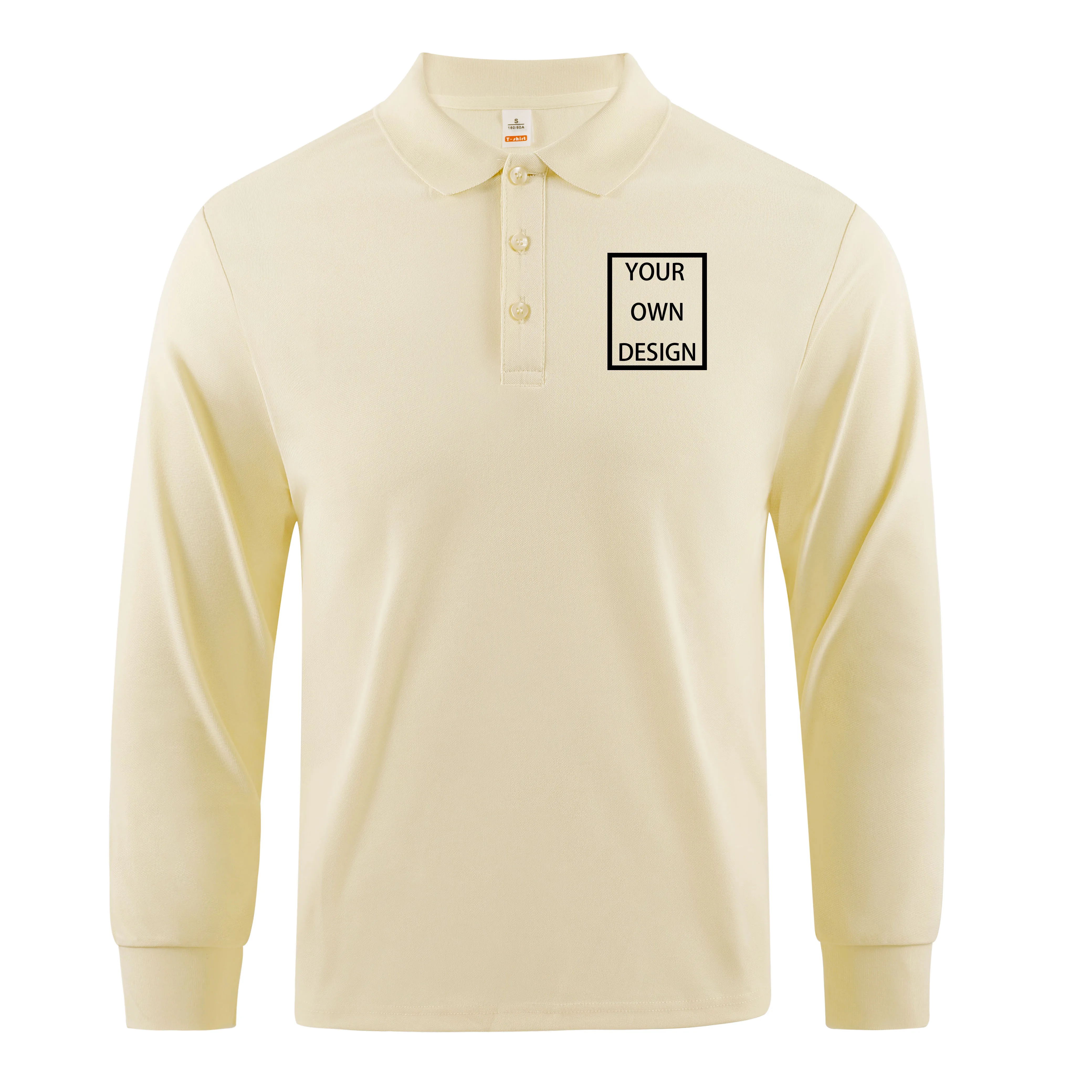 شعار العلامة التجارية الخاصة بك/صورة مخصصة قميص بولو للرجال إرسال تخصيص الصورة DIY الخريف الشتاء قميص الأعمال للجنسين #2