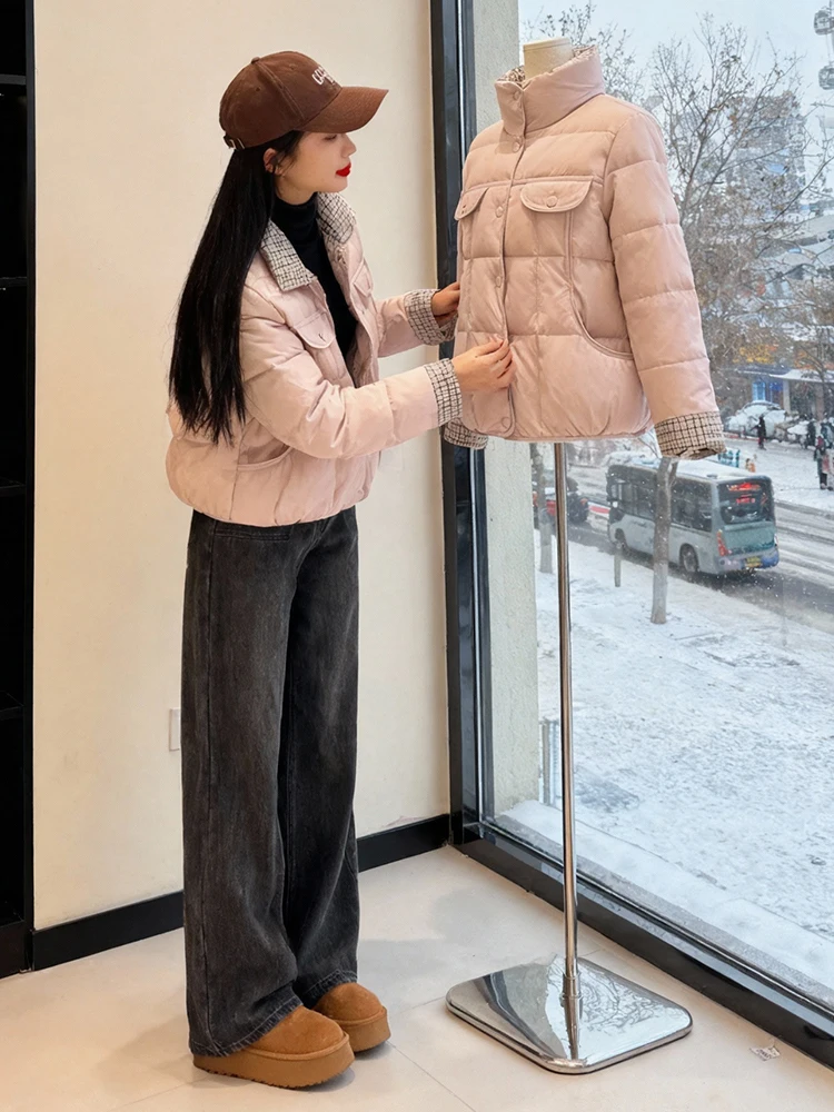 Coreano sle ort thiened fce feminino jaet inverno acolchoado casaco de algodão sli streetwear comute amigável ajuste regular