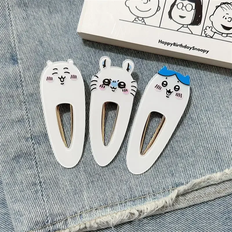 

Kawaii Chiikawa Hairpin Anime Cartoon Hachiware Usage Printed Bangs Side Broken Hair Clip Cute Girl Headwear Birthday Gift