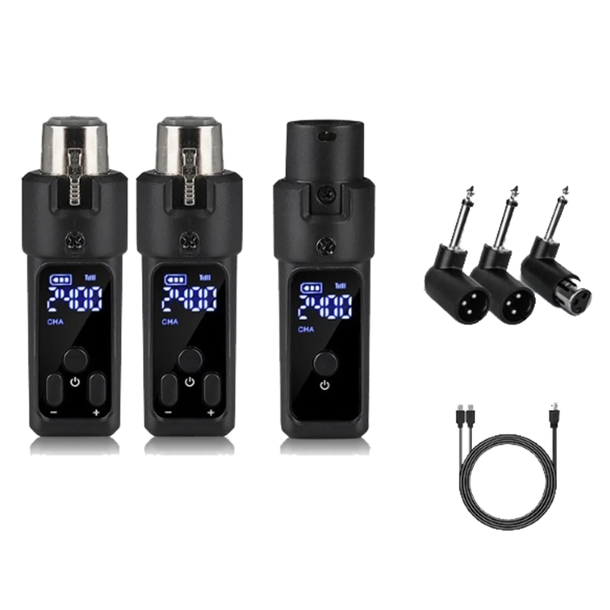 

B34B-New 2.4G XLR Adapter System Wireless Microphone Transmitter Receiver Suitable for Dynamic Microphone Guitar Audio Mixer