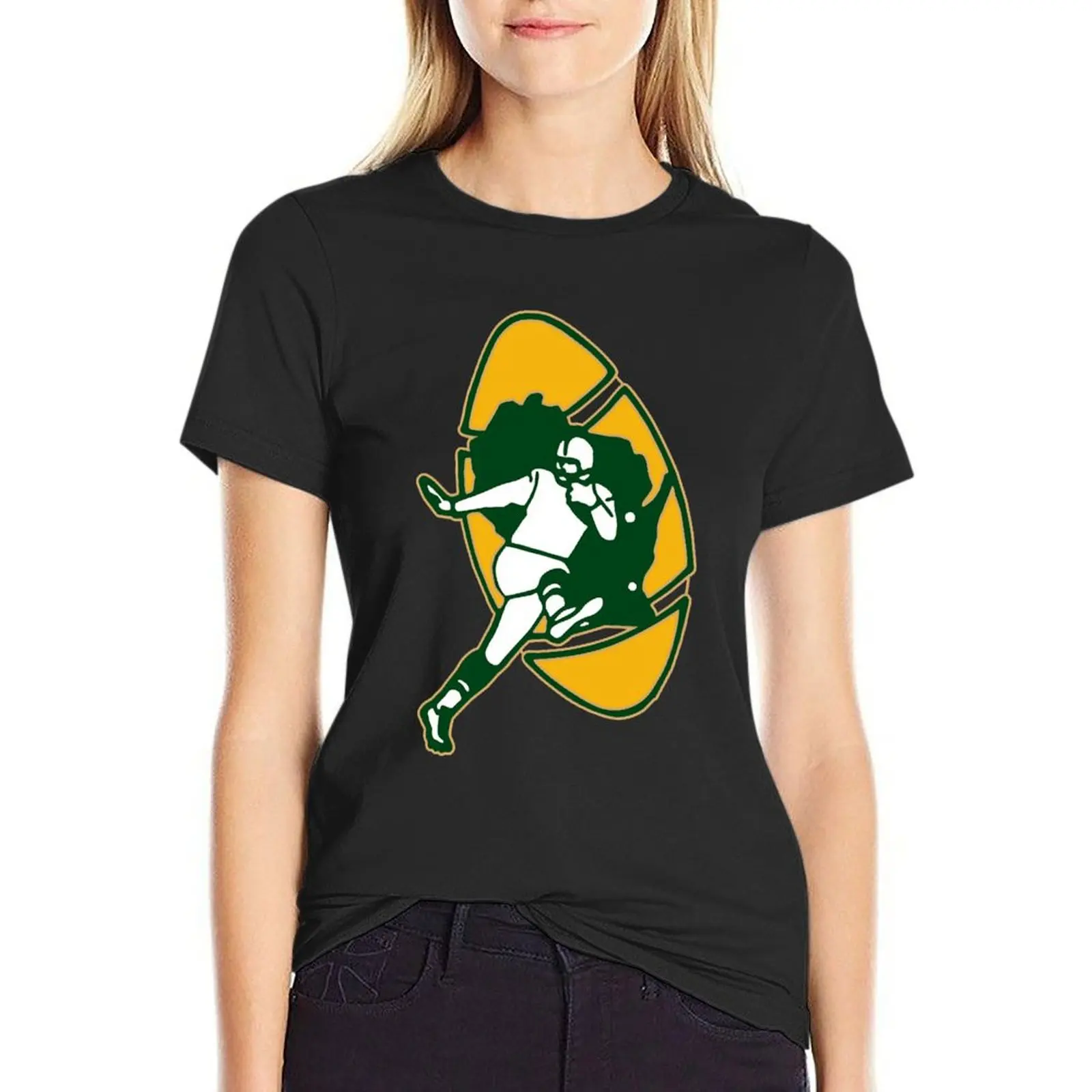 Kick Ball Green Bay-Packers T-Shirt aesthetic clothes plus size tops Women's tops