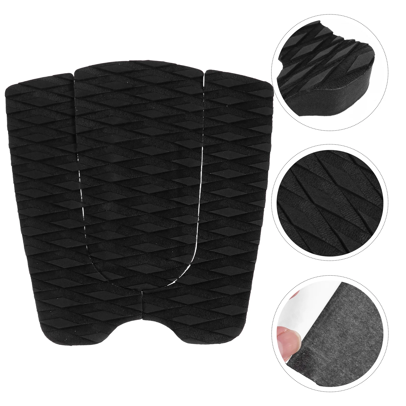 3 Pcs Surfboard Skid Pad Whelping Pads Non Surfing Supplies Fishtail Traction Eva Deck Grips Adhesive Maximum