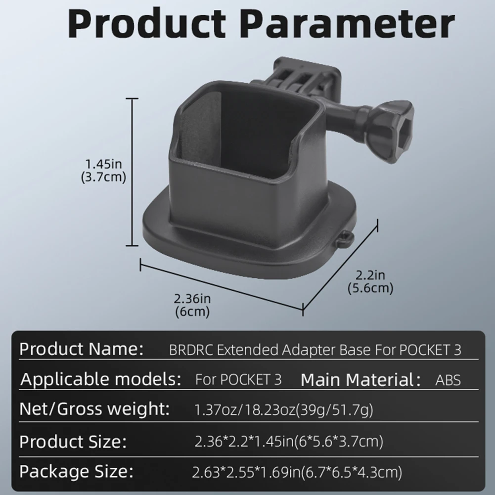 Camera Mount Portable Gimbal Stabilizer Action Camera Gimbal Base Stand Brackets Compatible for OSMO Pocket 3 Camera