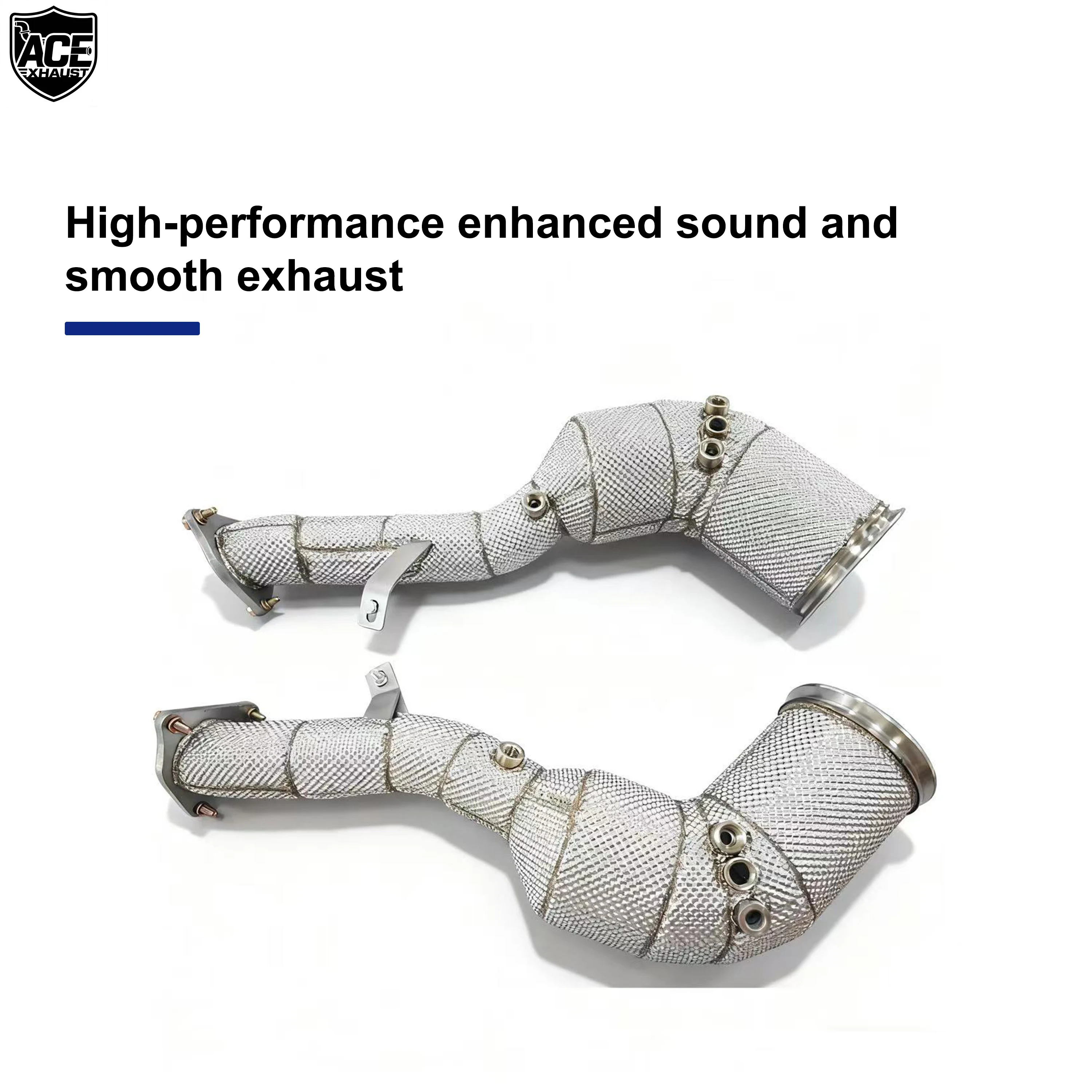ACE für Porsche Macan Turbo/GTS 2.9T SUS304 Turbo-Downpipe mit Hitzeschild, Hochleistungs-Sportauspuffrohr – Detail 6