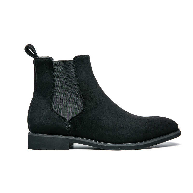 Męskie Chelsea Boots czarne stado biznesowe ręcznie robione męskie buty do kostki na butach dla mężczyzn — zdjęcie 4