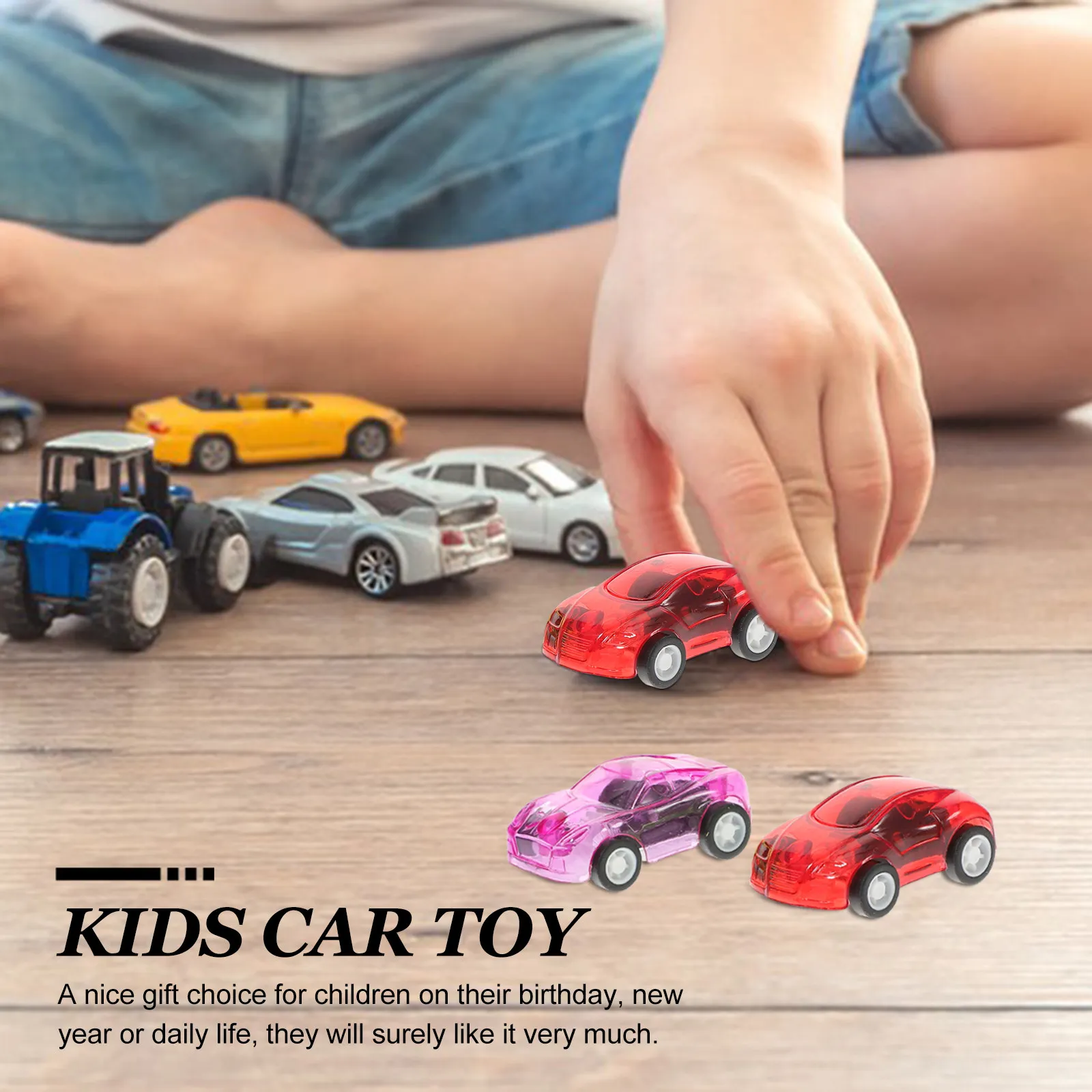 

30Pcs Children Pull Back Car Plaything Mini Vehicle for Kids Strong Plastic Build No Assembly Needed Portable Fun Educational