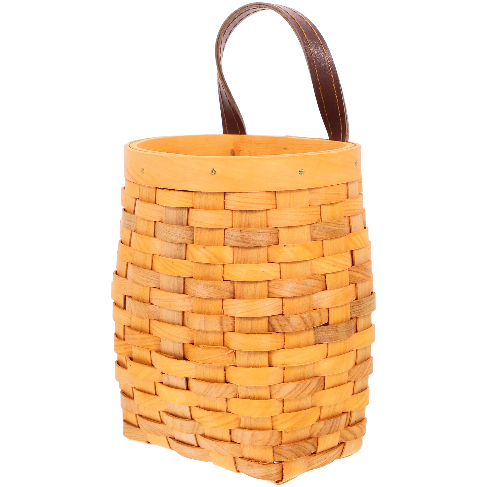 

Decorative Flower Basket Woven Hanging Basket for Kitchen Bathroom Balcony Storage Display Rustic Style Wall Vegetable Fruit