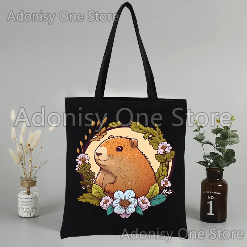 Capivara-Bolsa de ombro customizável para mulheres, bolsas de grife, sacola de compras, mercearia casual