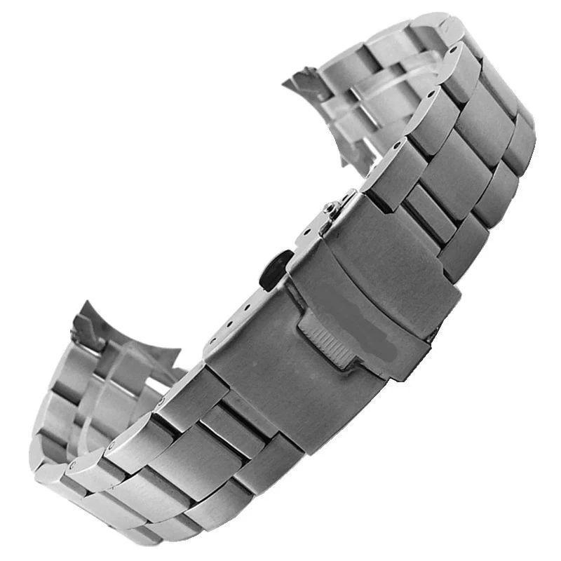 For Casio MDV-106 107 Stainless Steel Curved End strap 2784 solid metal watchband chain 22mm Men\'s Wrist band