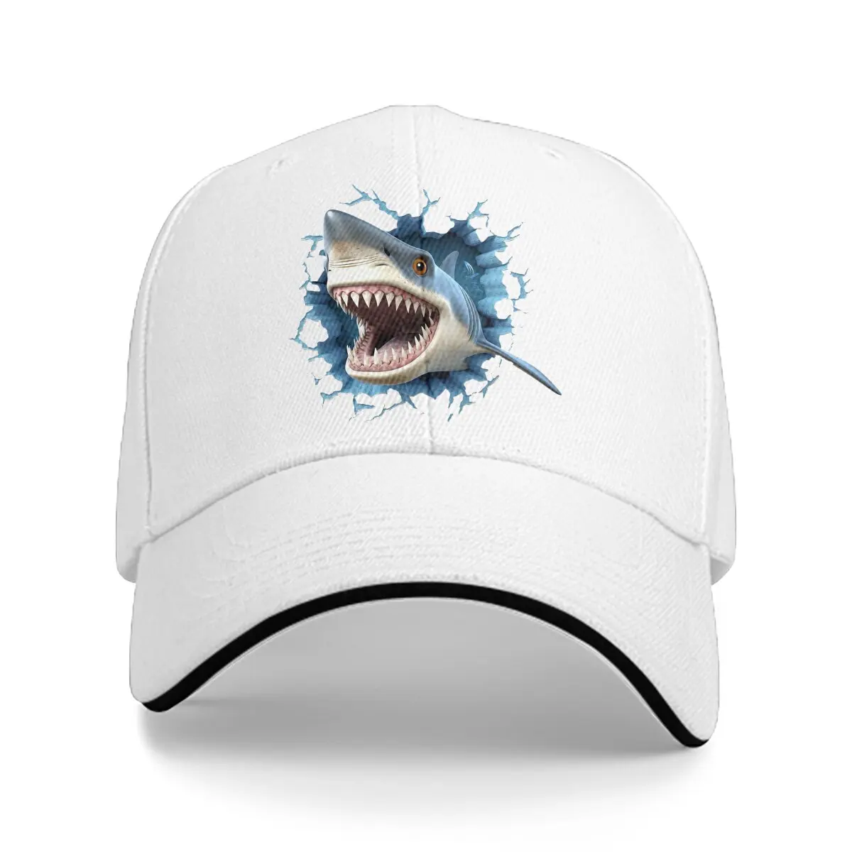 New Men's And Women's Baseball Caps Vintage Sea Animals Shark Pattern Truck Cap Outdoor Sun Hat Creative gifts