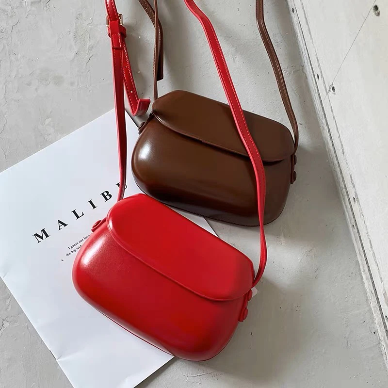 Mini Crossbody Bags para Mulheres, Bolsa de Ombro Vintage, Designer Student Underarm Purse, Bolsas de couro, Bolsa Mensageiro Feminina