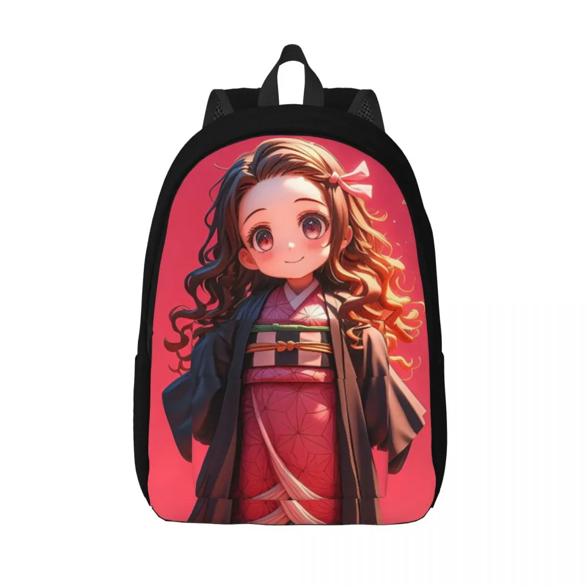 Uroczy plecak Nezuko dla mężczyzn i kobiet, fajny plecak studencki biznesowy, anime Demon Slayer, torba na ramię na laptopa z kieszenią.