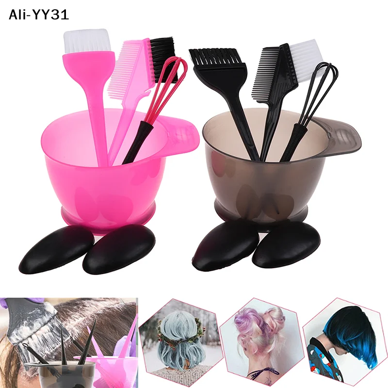 【Ys31】5-teiliges Set mit Haarfärbepinsel und Schüssel, Bleich- und Färbeset, Schönheitskamm