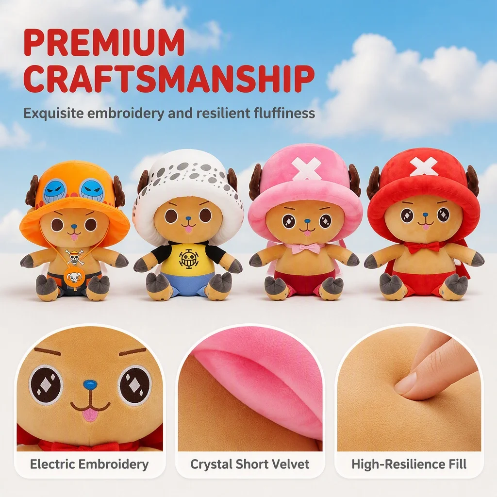 55cm Multi Style Chopper One Piece Plush Doll Soft Stuffed Cute Toy Collection Display Decorative Showpiece Memorabilia Gift