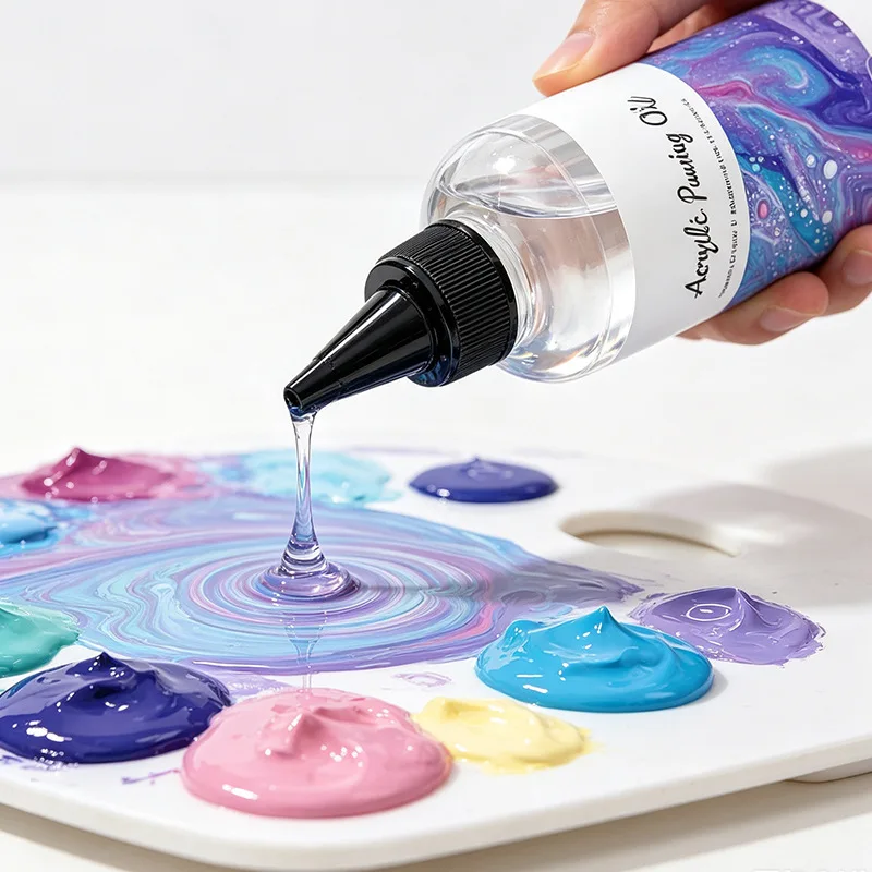 250ml Acrylic Pouring Silicone Oil Cell Activator No Bake Fast Cure Fluid Art Paint Additive Art Supplies