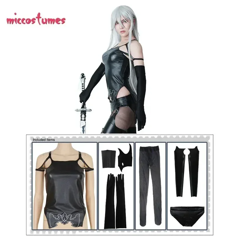 

Micah Clothing Women's Type A Size 2 Halloween Party COSPLAY Costume Tight Dress, Stockings, Gloves