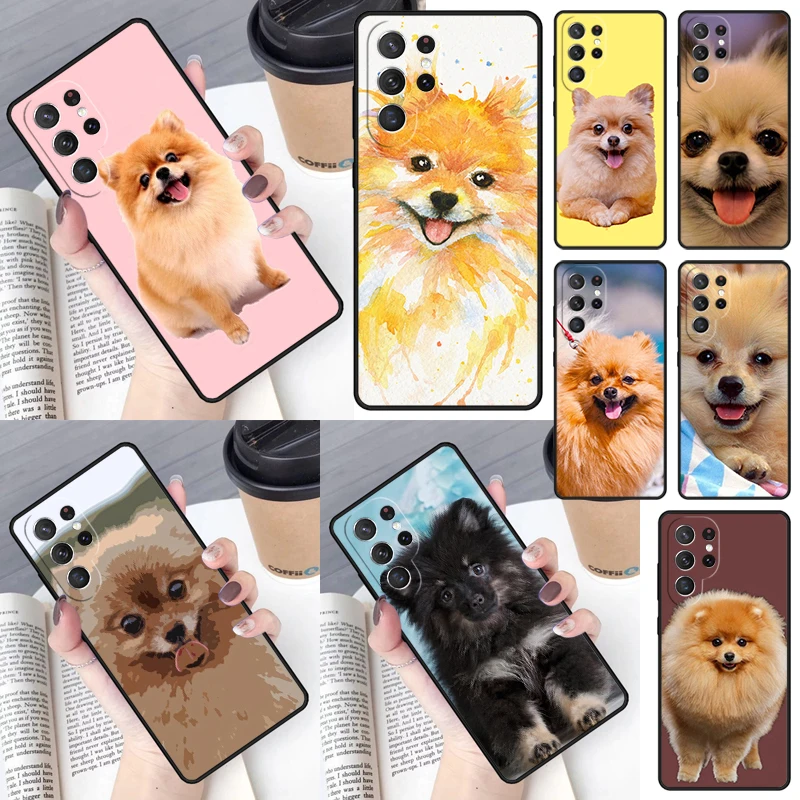 

Чехол для йоги с померанской собакой для Samsung Galaxy S23 S24 S25 Ultra S22 S20 S21 FE Plus Note 10 20 Ultra, чехол для телефона