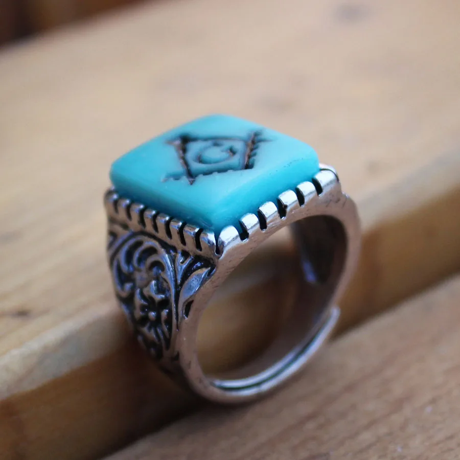 New glow ring Free and Accepted Masons Ring men women Glowing Ring Luminous freemason rings gift Glow In The Dark Jewelry