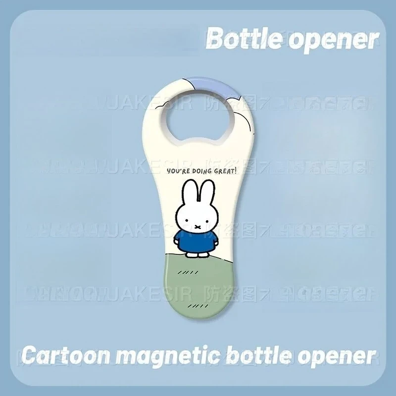 

Магнитная открывалка для бутылок Miffy: милый дизайн, магнит на холодильник, открывалка для пива/газировки, простая установка, прочная, нескользящая