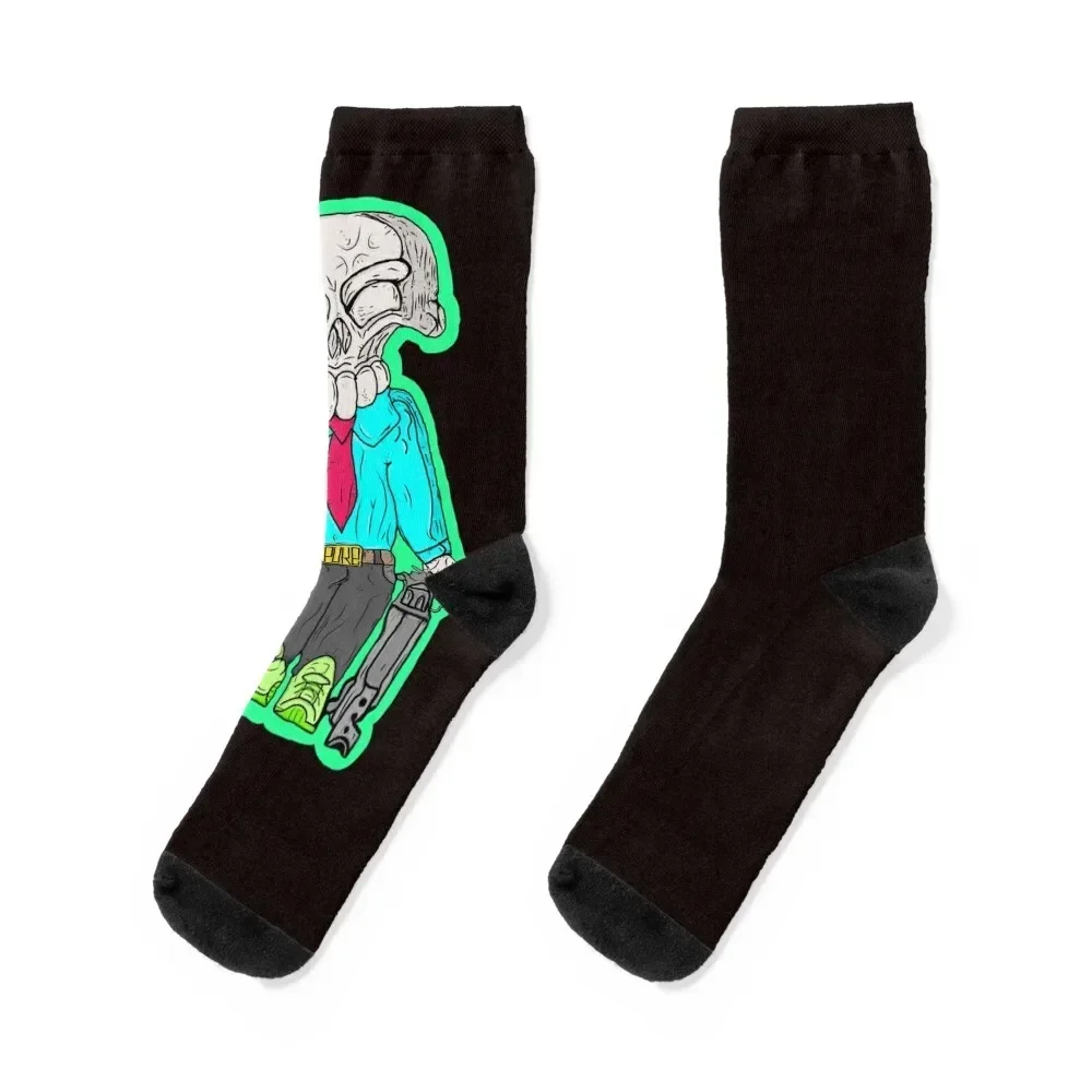 skull graffiti Socks aesthetic sports and leisure cotton Woman Socks Men's