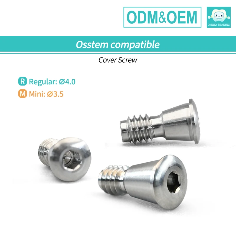 6PCS Osstem Compatible Dental Implant Cover Screw Healing Cap OEM/ODM Custom Abutment System Lab Supplies Wholesale Fast Ship